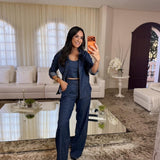 Conjunto 3 peças Jeans Angelina