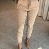 Calça De Sarja Com Cordão