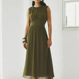 Vestido Isabela Crepe Drapeado Detalhe Cordão Aramodu