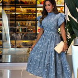 Vestido em lyser forrado