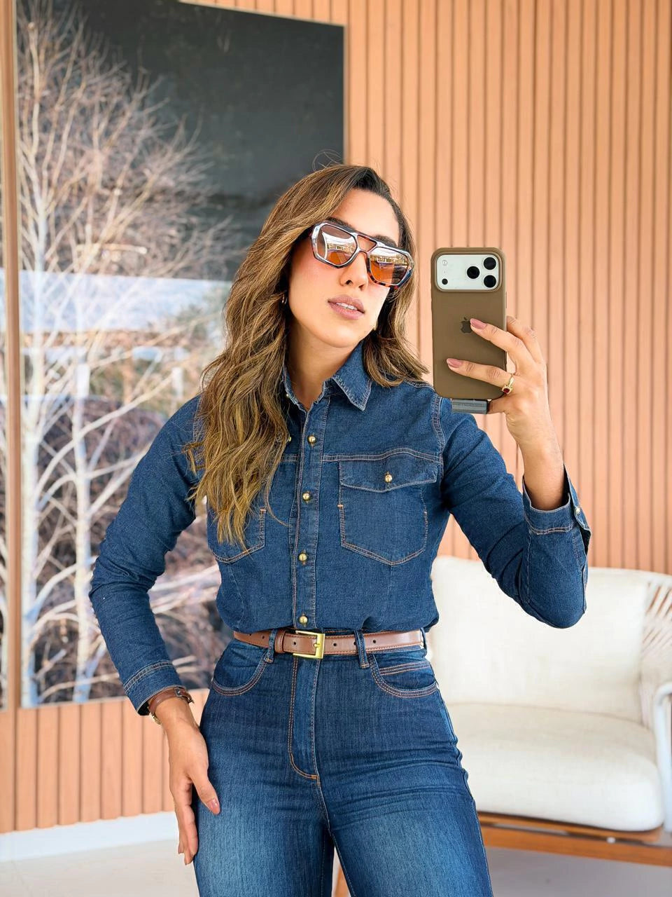 Conjunto jeans flare