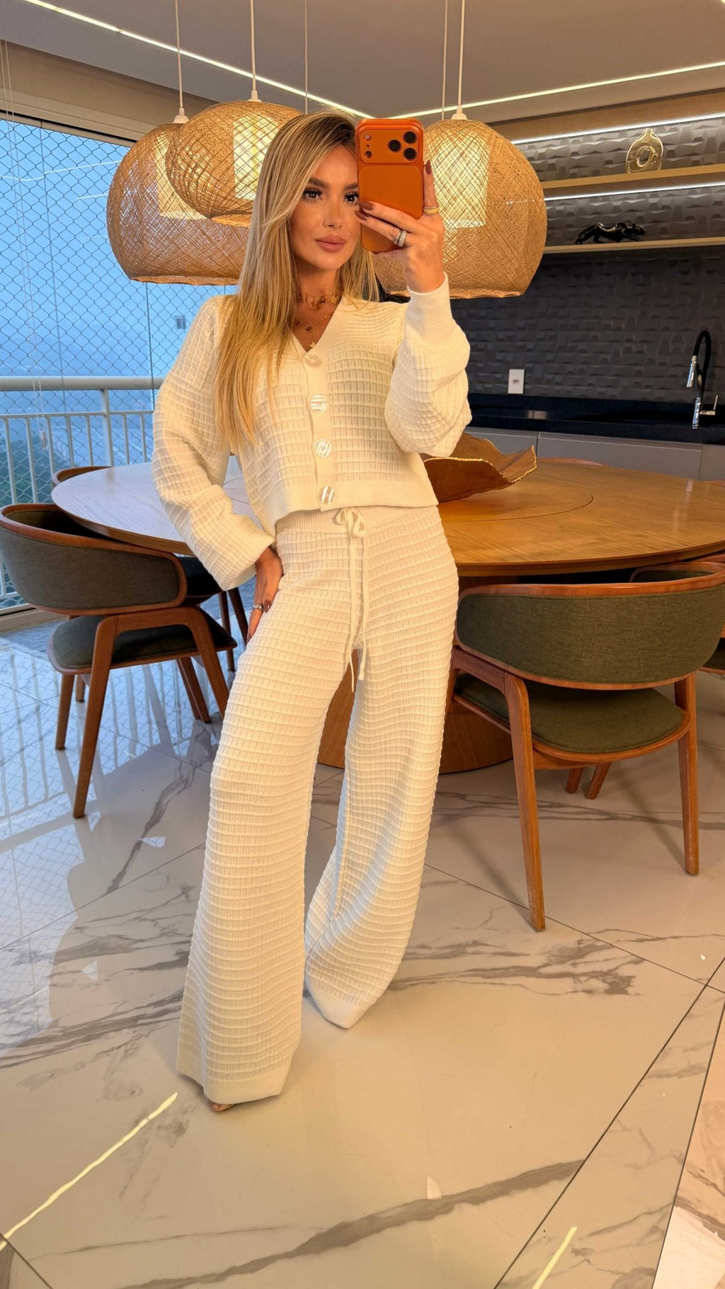 Conjunto Casaqueto E Calça Pantalona Sophia