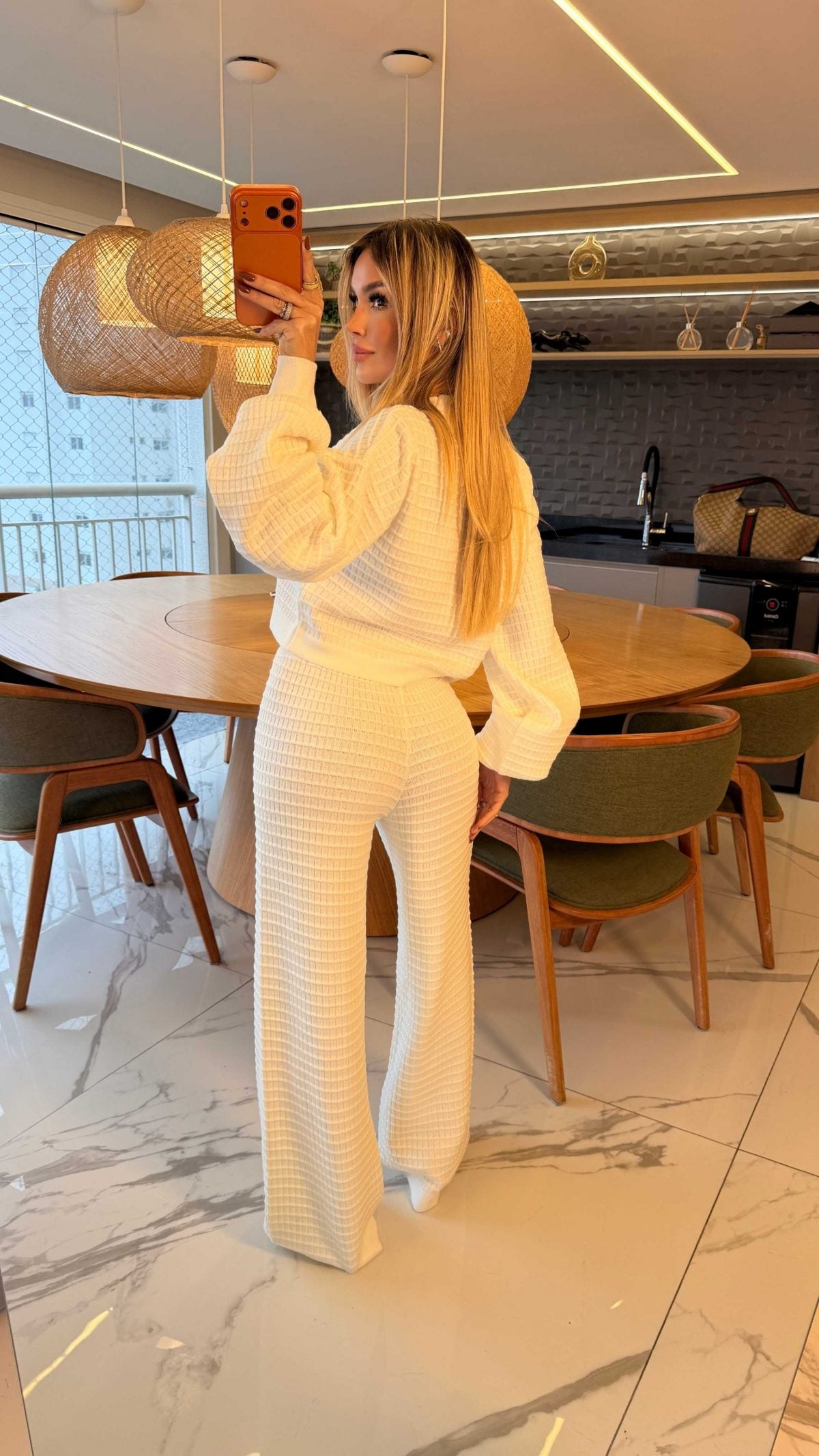 Conjunto Casaqueto E Calça Pantalona Sophia
