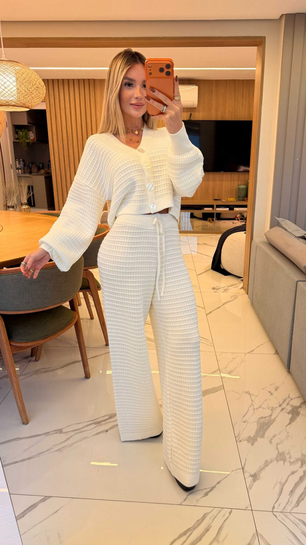 Conjunto Casaqueto E Calça Pantalona Sophia
