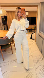 Conjunto Casaqueto E Calça Pantalona Sophia