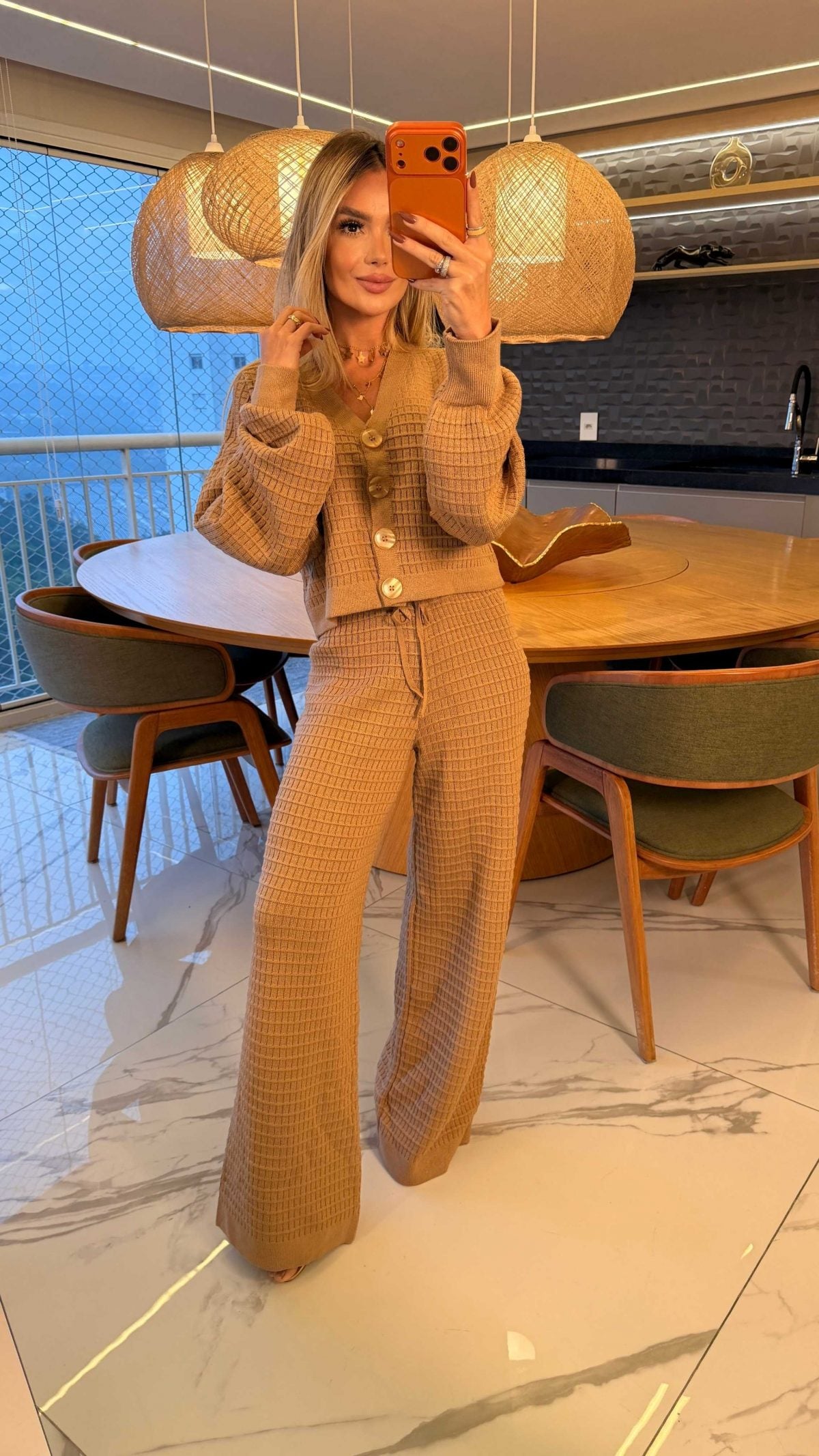 Conjunto Casaqueto E Calça Pantalona Sophia