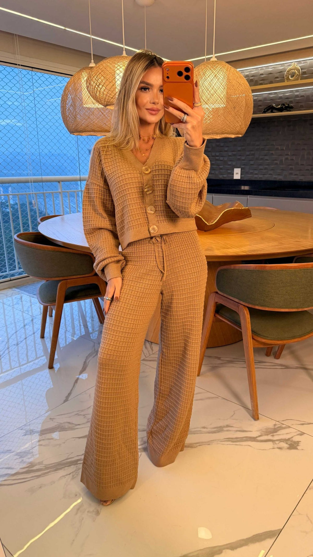 Conjunto Casaqueto E Calça Pantalona Sophia