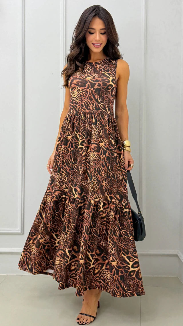 Vestido Estampado Regata Marias