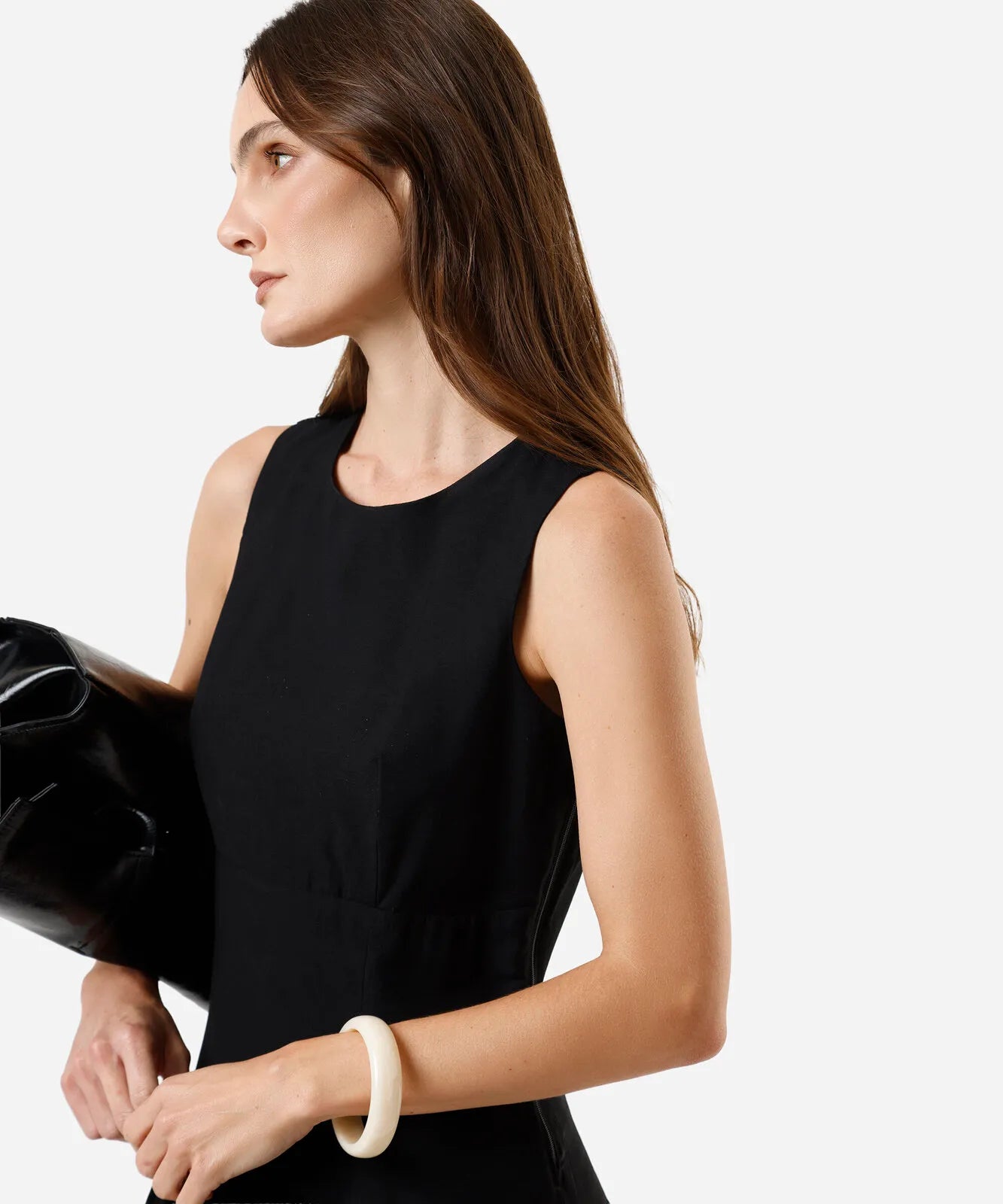 Vestido Midi de Viscose com recortes