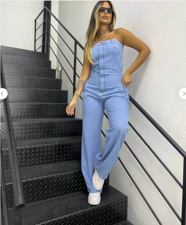 Macacão Jeans Pamela