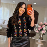 Blusa em Tricô Preta Lorraine