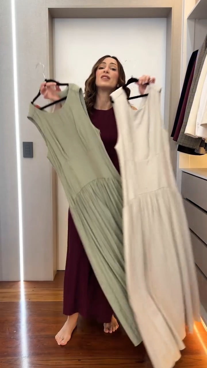 Vestido Midi de Viscose com recortes