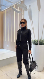 Conjunto moletom com listras laterais