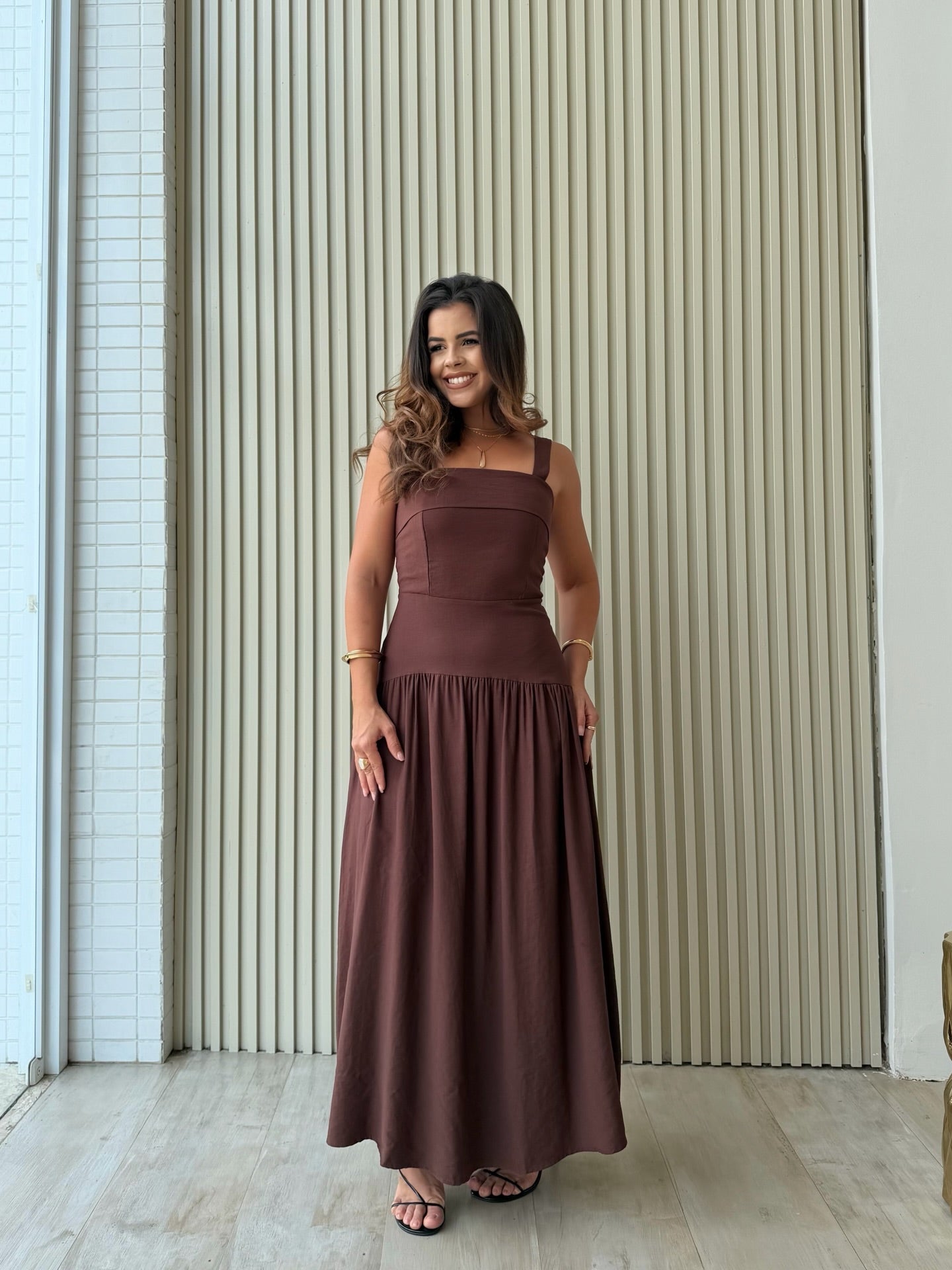 Vestido em Linho Sarjado Mary