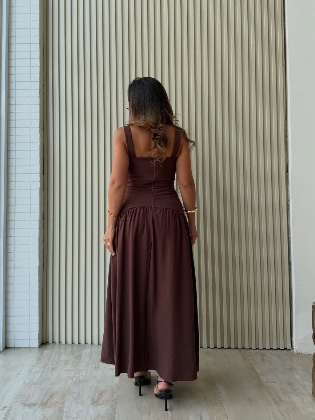Vestido em Linho Sarjado Mary