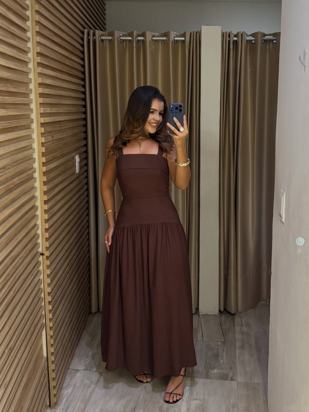 Vestido em Linho Sarjado Mary
