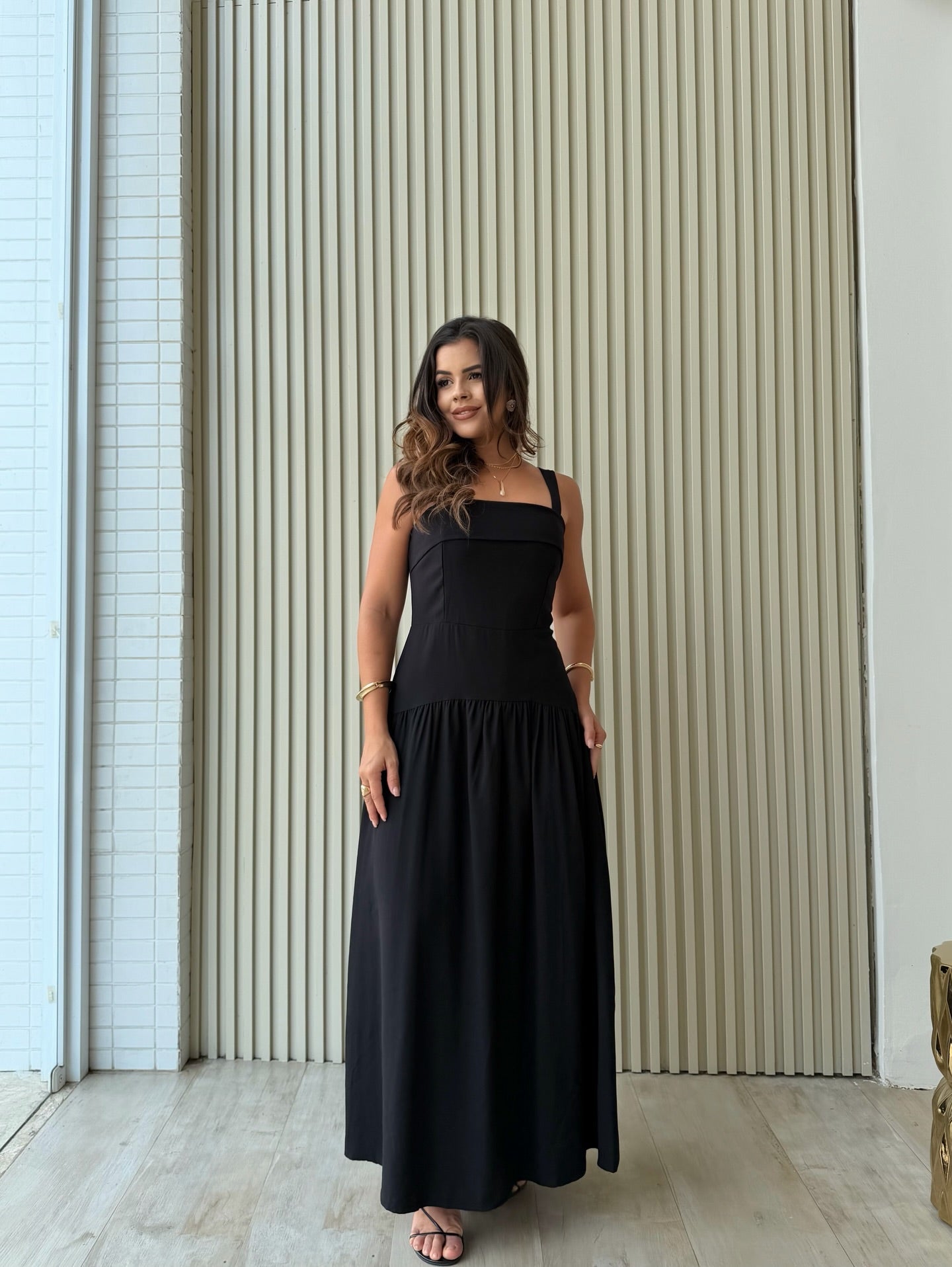 Vestido em Linho Sarjado Mary