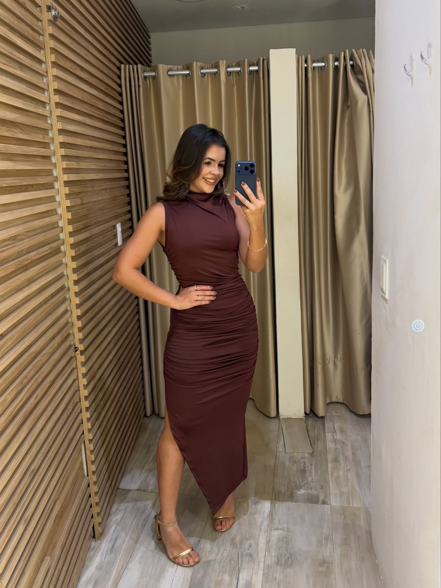 Vestido Midi Drapeado