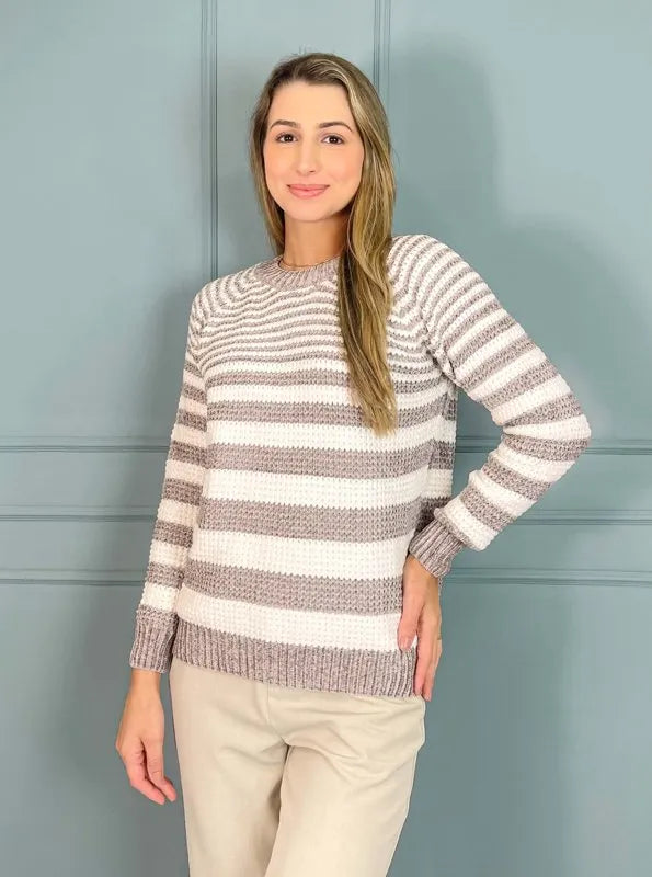 TRICOT MOUSSE LISTRADO