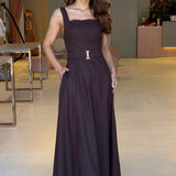 Vestido Longo Charlote Marrom