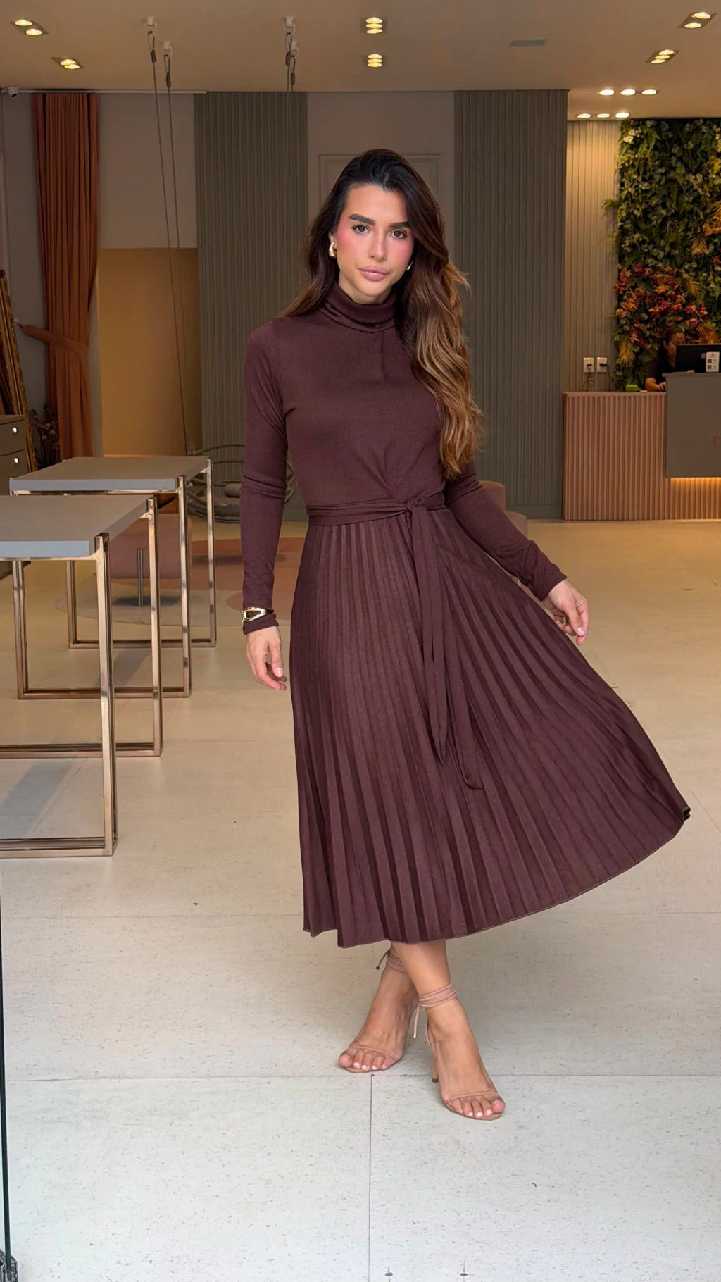 Vestido Lanzinha Plissado