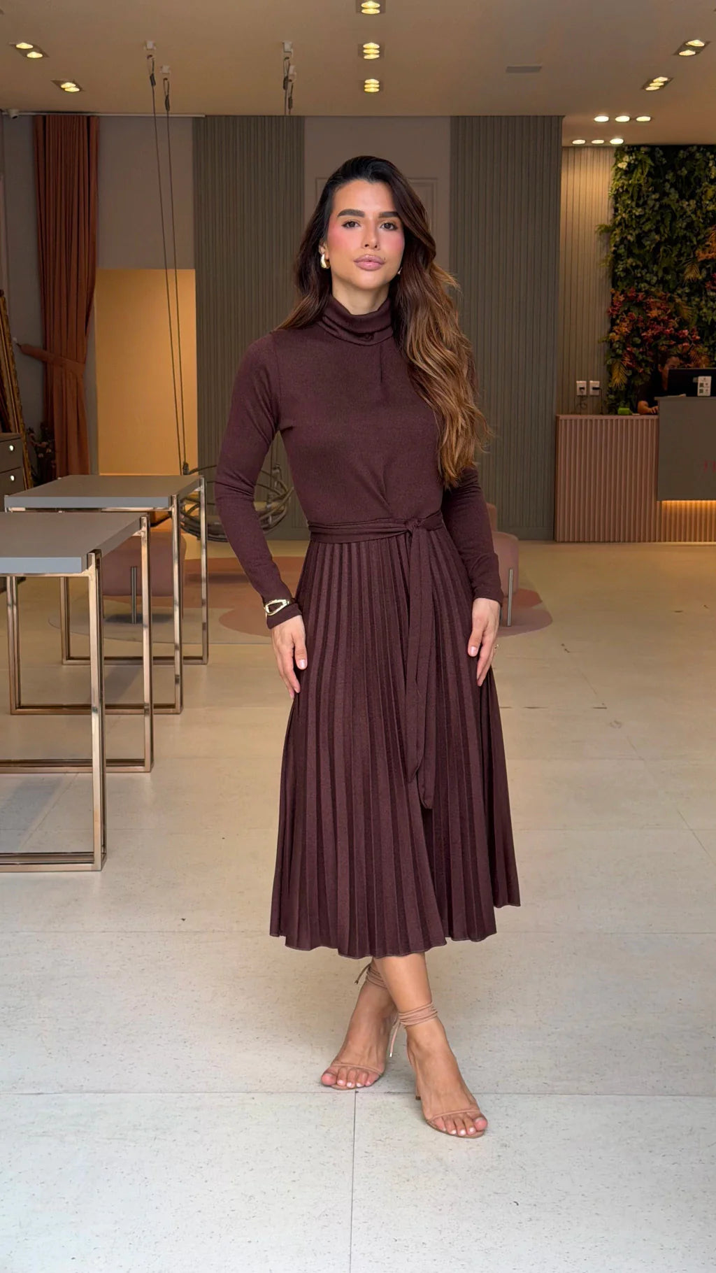 Vestido Lanzinha Plissado