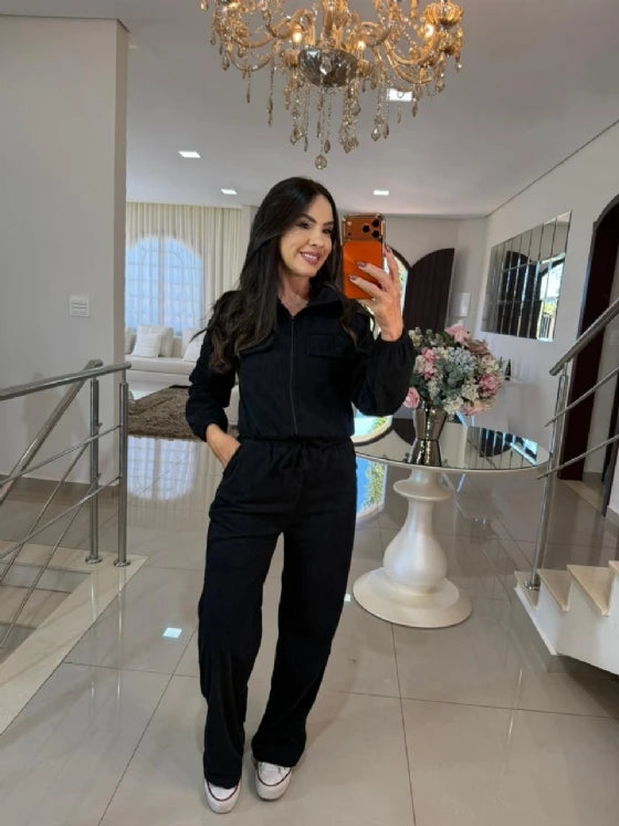 Conjunto em Veludo Cotelê Any