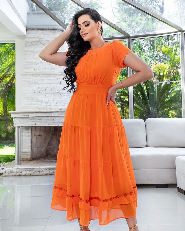 Vestido Midi Chiffon