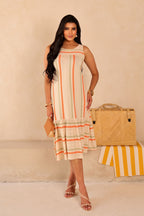 VESTIDO BARRA FRANZIDA MIDI