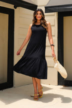 VESTIDO BARRA FRANZIDA MIDI