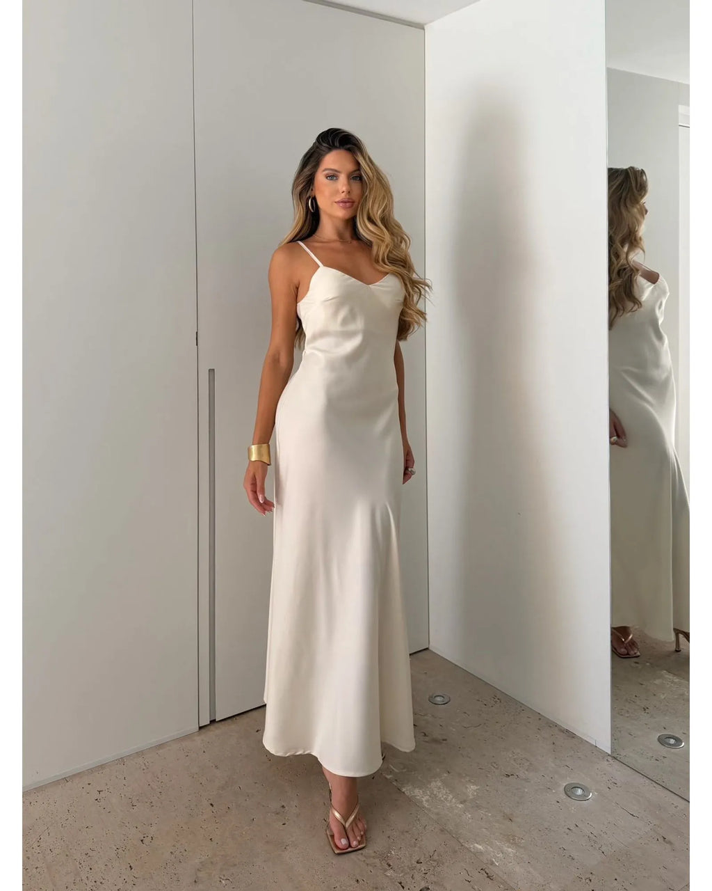 Vestido cetim Zaya