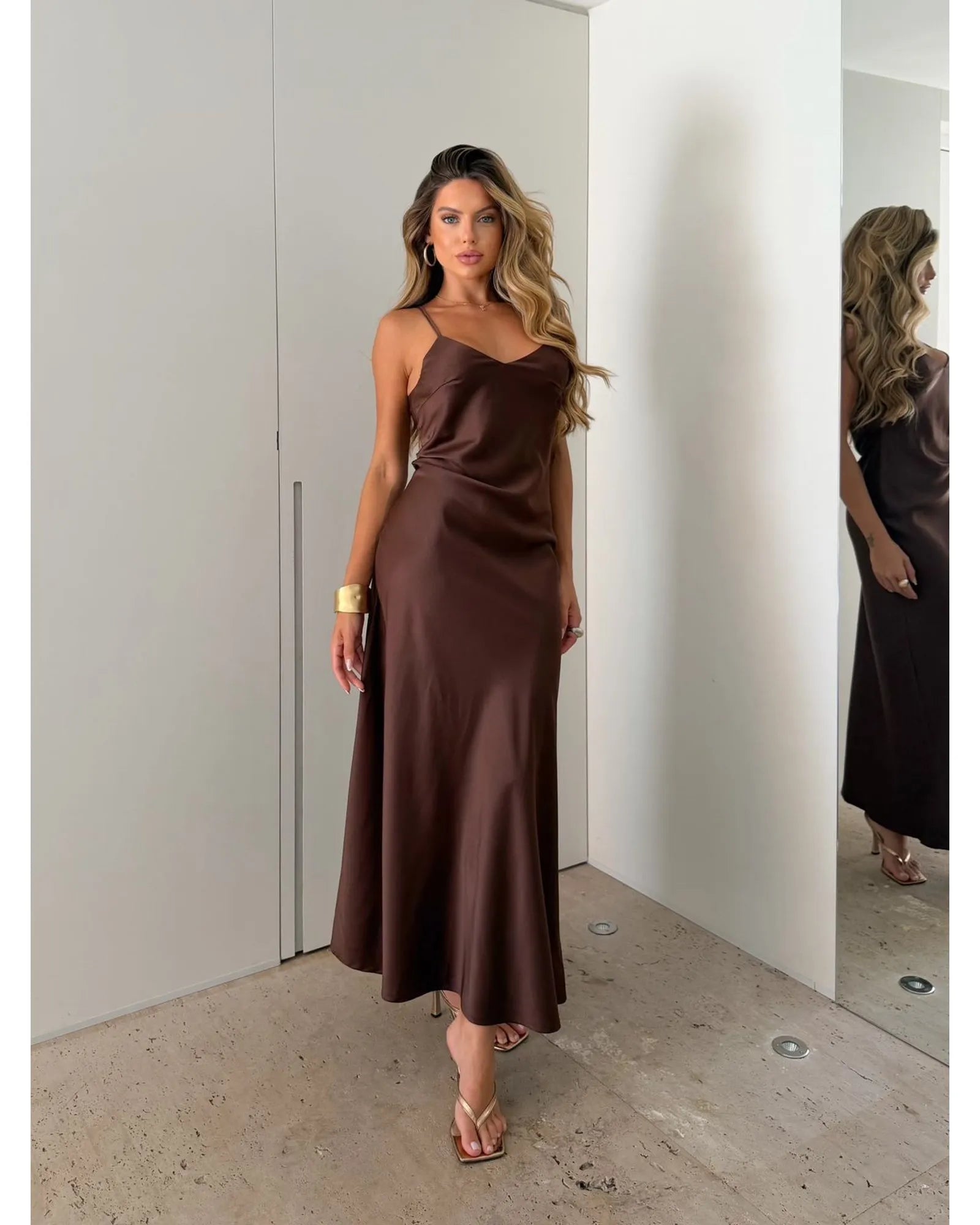 Vestido cetim Zaya