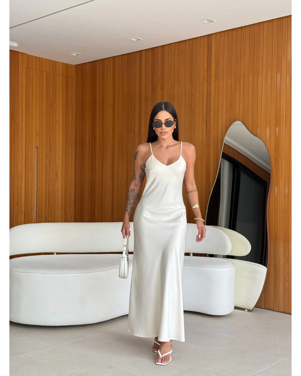 Vestido cetim Zaya