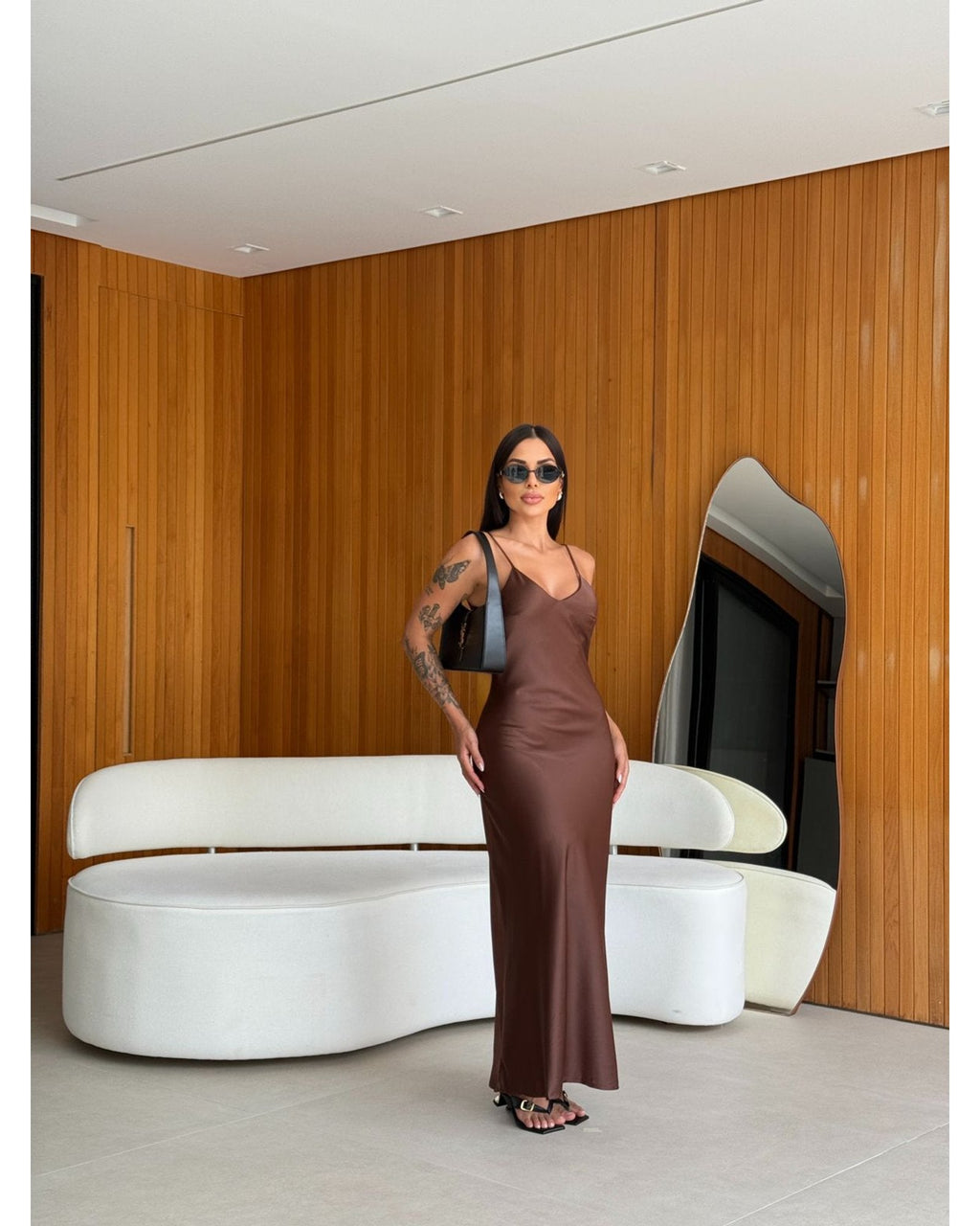 Vestido cetim Zaya