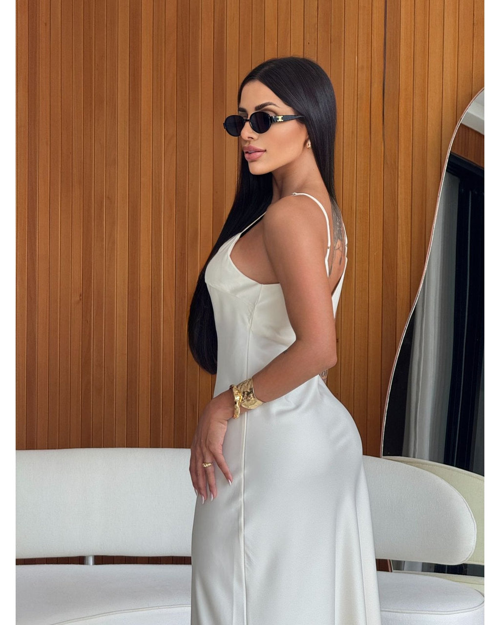 Vestido cetim Zaya