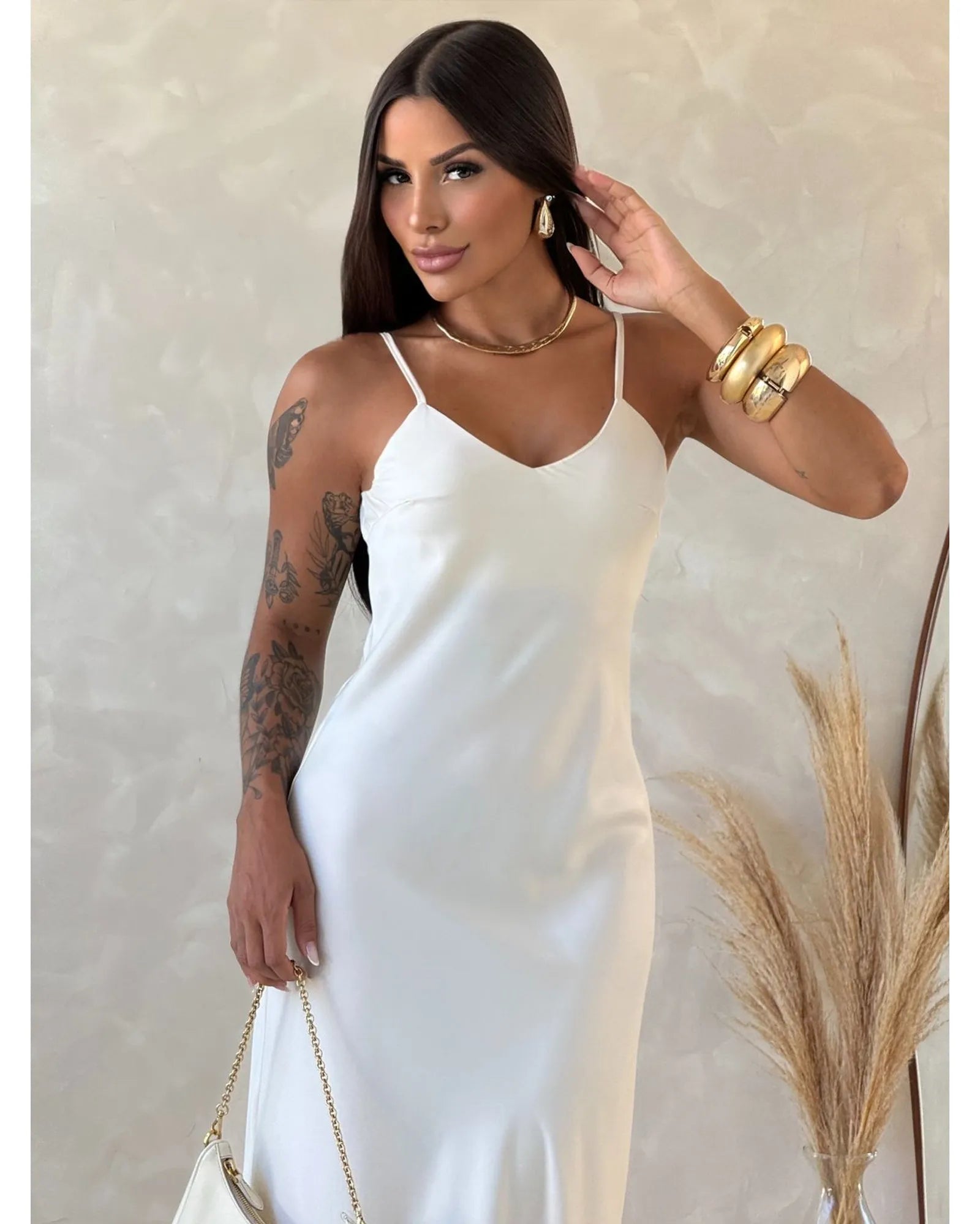 Vestido cetim Zaya