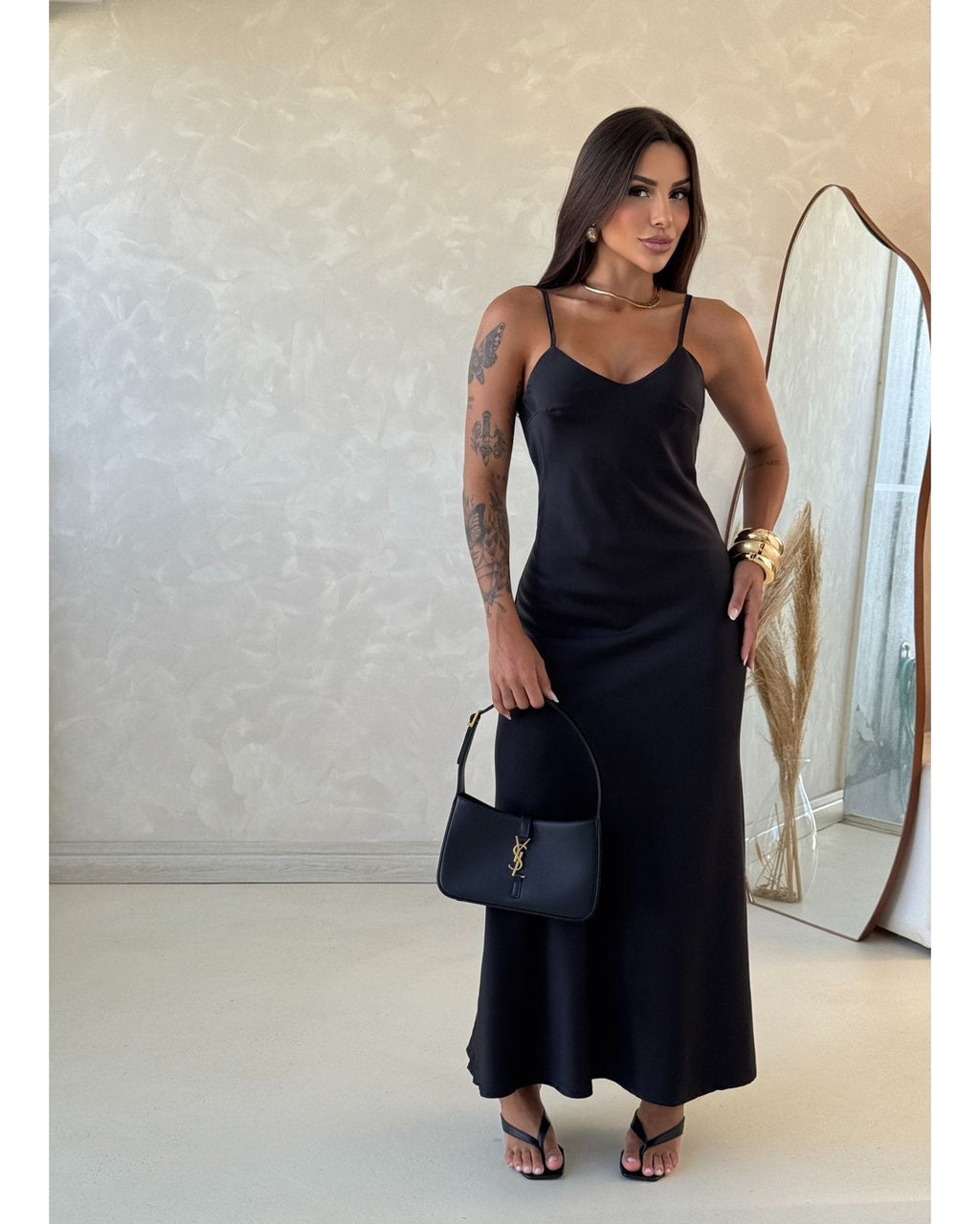 Vestido cetim Zaya