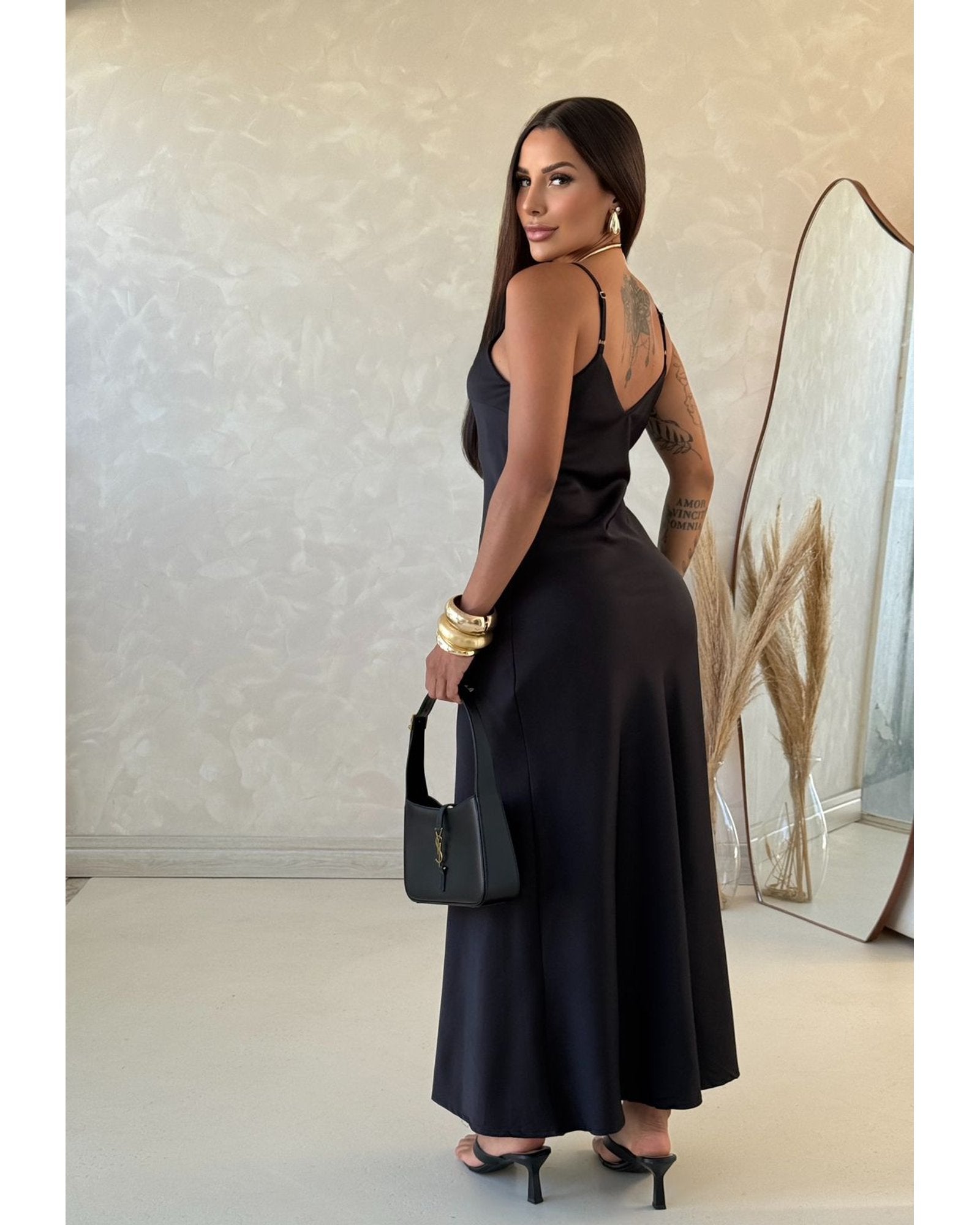 Vestido cetim Zaya