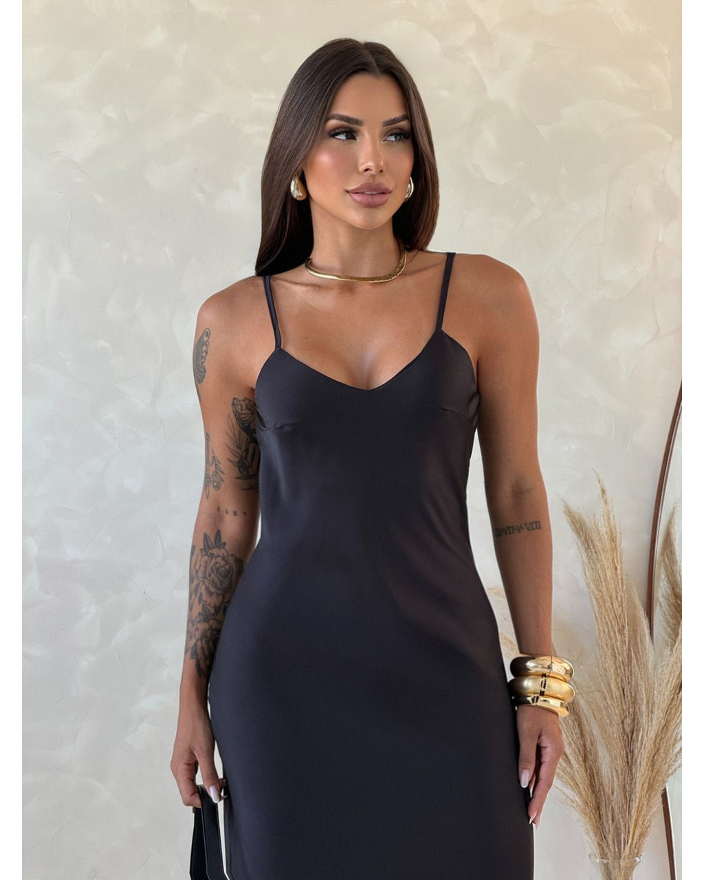 Vestido cetim Zaya