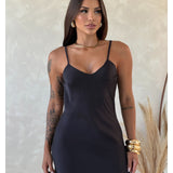 Vestido cetim Zaya