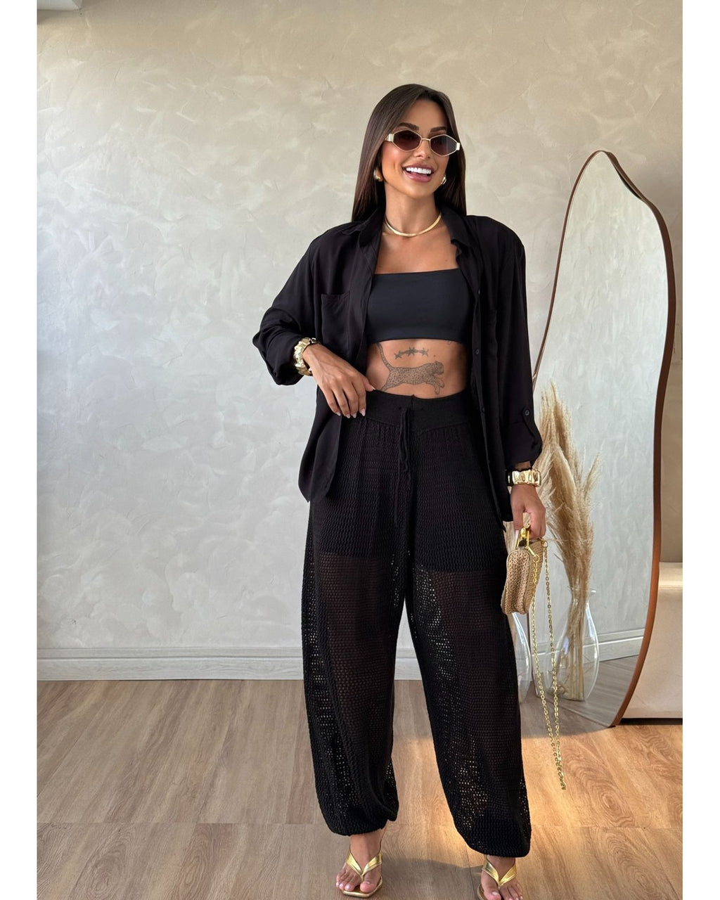 Conjunto flare flanelada