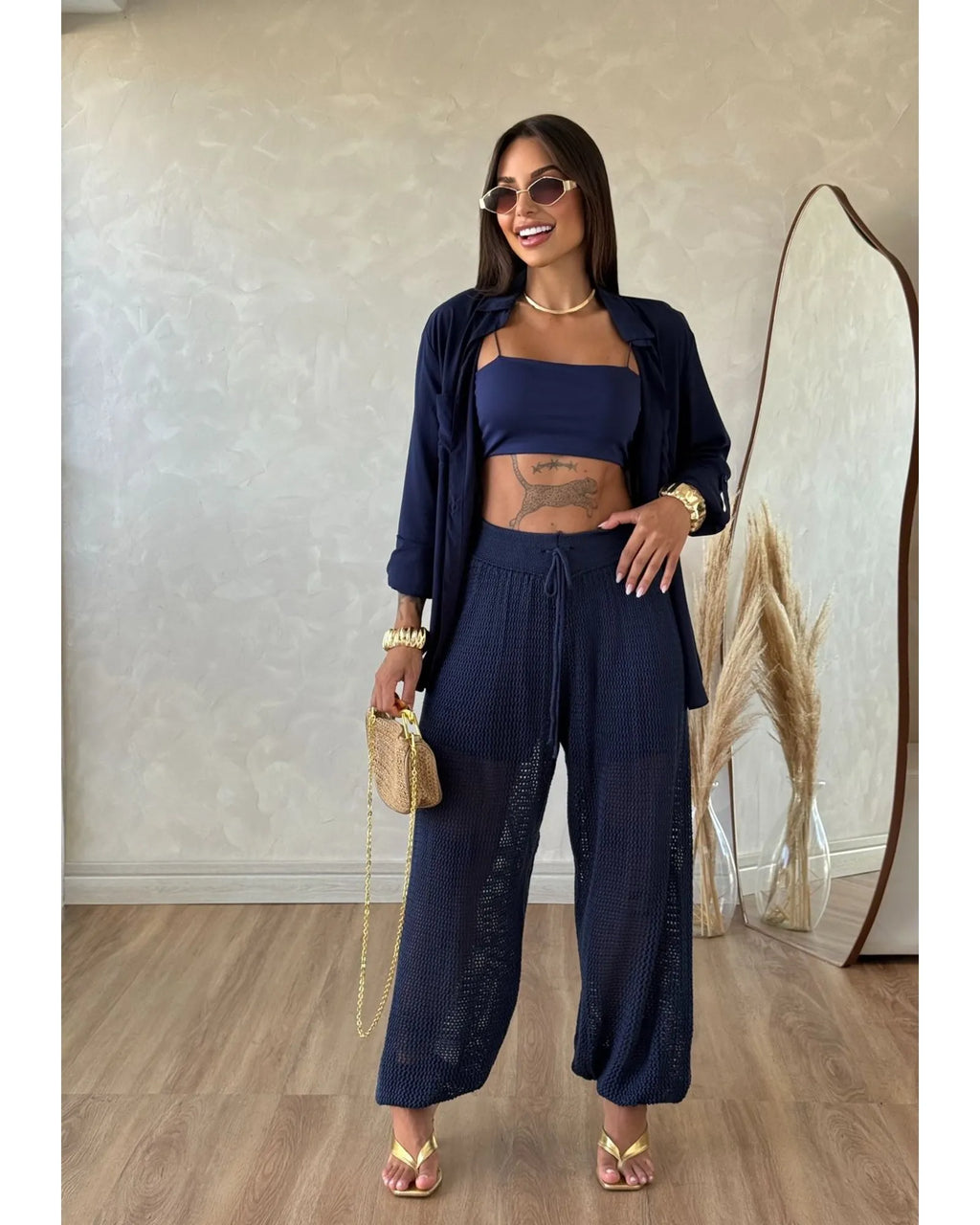 Conjunto flare flanelada