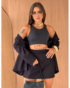 Conjunto blazer+short/saia Luanny