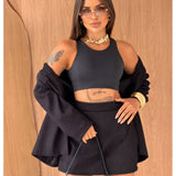 Conjunto blazer+short/saia Luanny