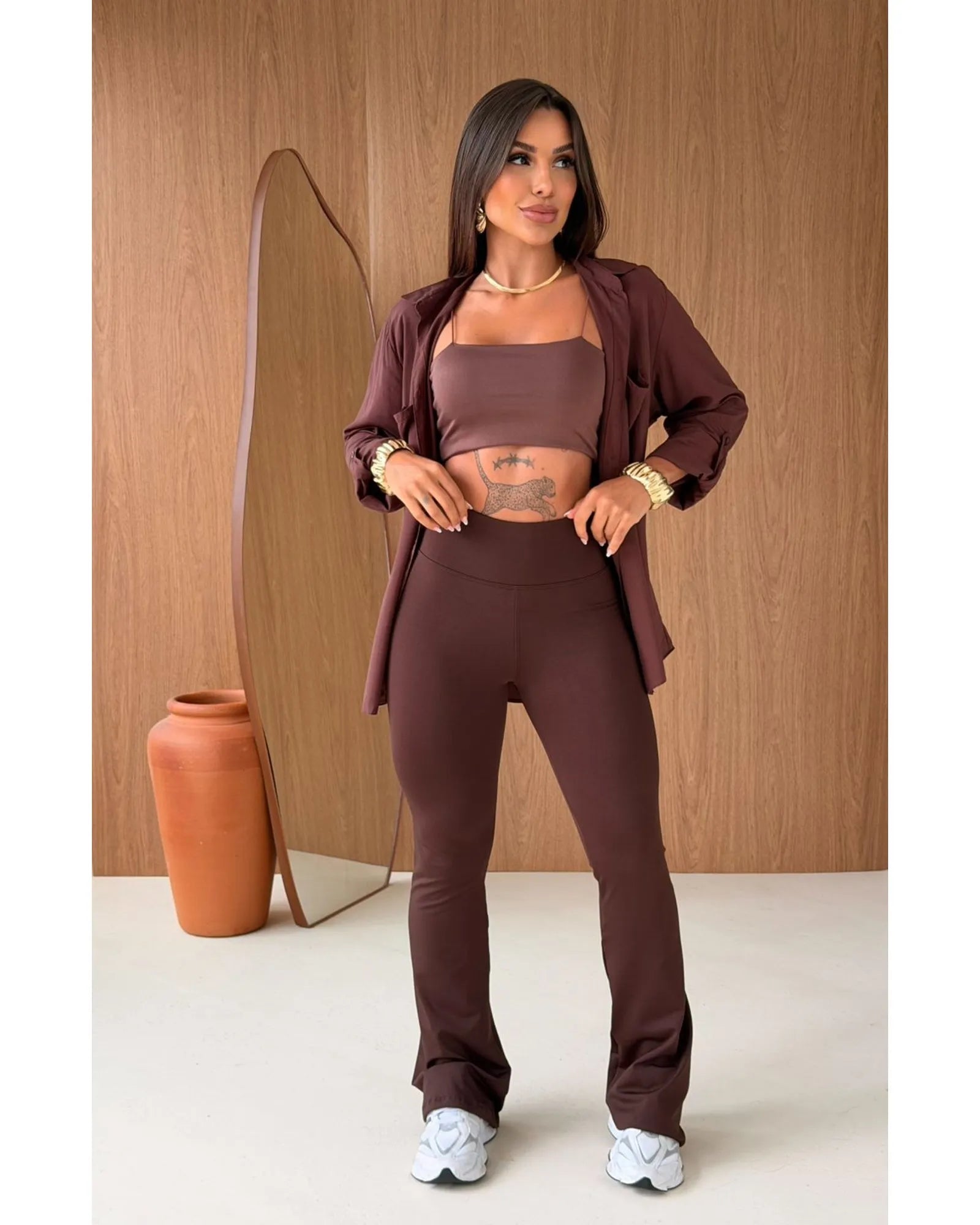 Conjunto flare flanelada