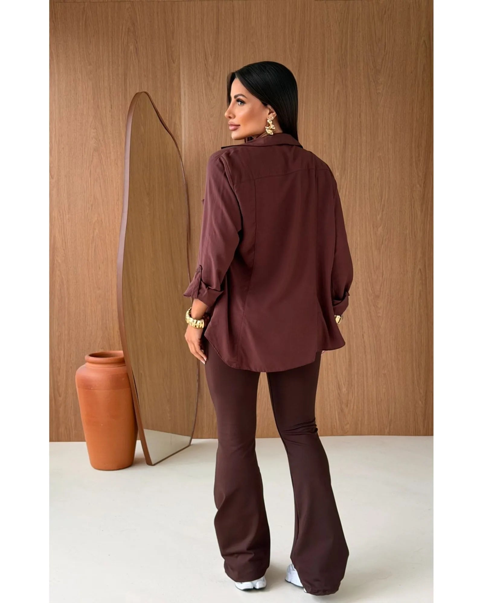 Conjunto flare flanelada